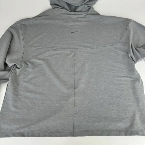Nike Yoga Dri Fit hoodie hooded sweatshirt gray Pull-over DM7033-073 - Picture 14 of 14